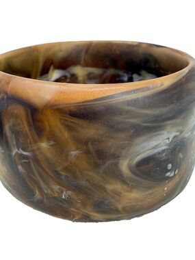 Dinosaur Designs Resin Wide Bangle Bracelet Brown Swirl Australia Signed